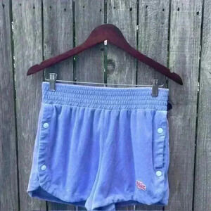 Nike Purple Lavender Athletic Lounge Shorts Terry Cloth Side Snaps Woman's Sz S